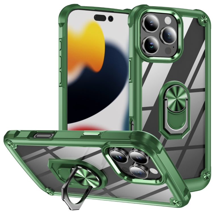 TPU + PC Lens Protection Phone Case with Ring Holder, For iPhone 16, For iPhone 15 Pro Max, For iPhone 15 Pro, For iPhone 15 Plus
