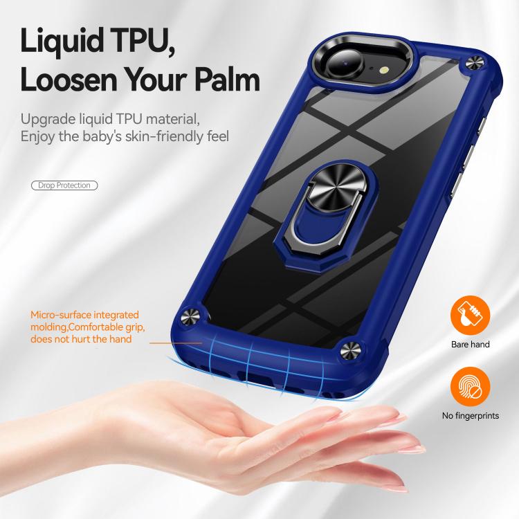 TPU + PC Lens Protection Phone Case with Ring Holder, For iPhone 16e, For iPhone 16 Pro Max, For iPhone 16 Pro, For iPhone 16 Plus