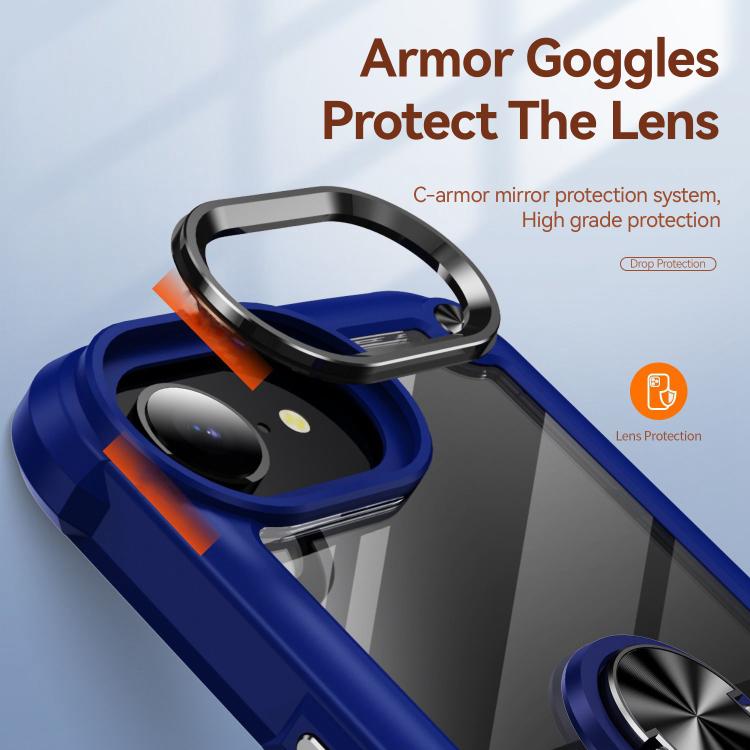 TPU + PC Lens Protection Phone Case with Ring Holder, For iPhone 16e, For iPhone 16 Pro Max, For iPhone 16 Pro, For iPhone 16 Plus