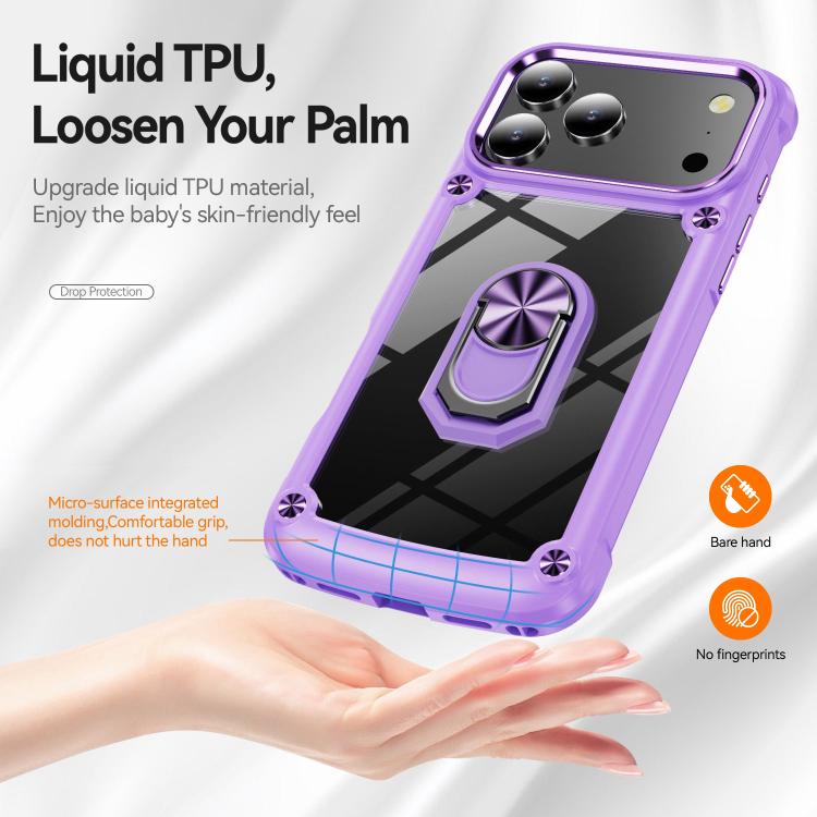 TPU + PC Lens Protection Phone Case with Ring Holder, For iPhone 16e, For iPhone 16 Pro Max, For iPhone 16 Pro, For iPhone 16 Plus