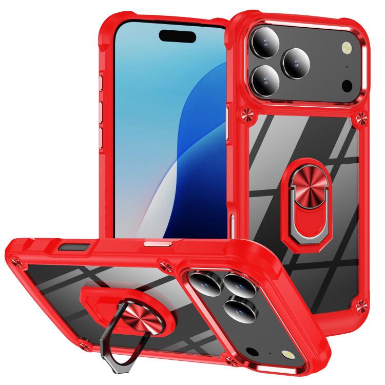 TPU + PC Lens Protection Phone Case with Ring Holder, For iPhone 16e, For iPhone 16 Pro Max, For iPhone 16 Pro, For iPhone 16 Plus