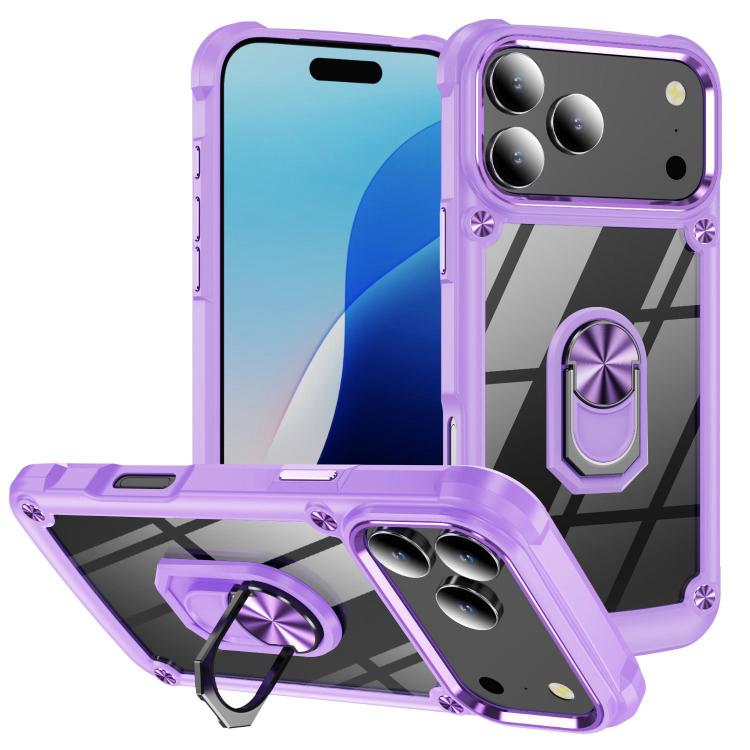 TPU + PC Lens Protection Phone Case with Ring Holder, For iPhone 16e, For iPhone 16 Pro Max, For iPhone 16 Pro, For iPhone 16 Plus