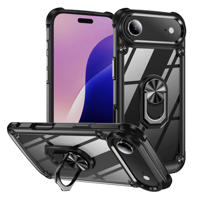 TPU + PC Lens Protection Phone Case with Ring Holder, For iPhone 16e, For iPhone 16 Pro Max, For iPhone 16 Pro, For iPhone 16 Plus