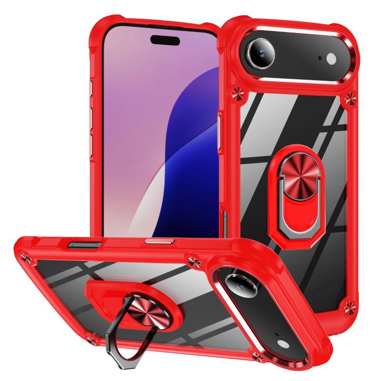 TPU + PC Lens Protection Phone Case with Ring Holder, For iPhone 16e, For iPhone 16 Pro Max, For iPhone 16 Pro, For iPhone 16 Plus