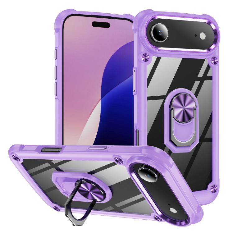 TPU + PC Lens Protection Phone Case with Ring Holder, For iPhone 16e, For iPhone 16 Pro Max, For iPhone 16 Pro, For iPhone 16 Plus