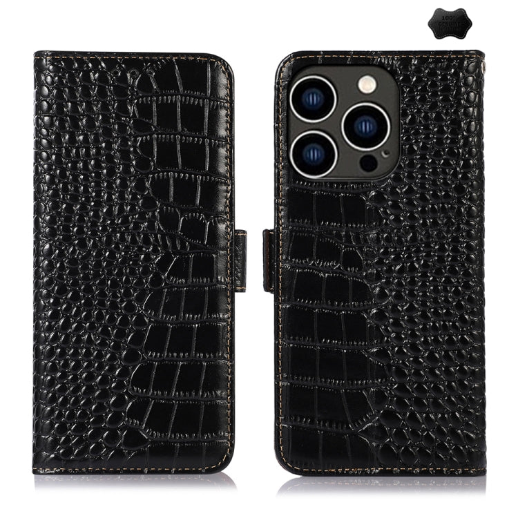 Crocodile Top Layer Cowhide Leather Phone Case, For iPhone 16e, For iPhone 16 Pro Max, For iPhone 16 Pro, For iPhone 16 Plus, For iPhone 16, For iPhone 15 Pro Max