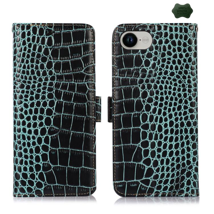 Crocodile Top Layer Cowhide Leather Phone Case, For iPhone 16e, For iPhone 16 Pro Max, For iPhone 16 Pro, For iPhone 16 Plus, For iPhone 16, For iPhone 15 Pro Max