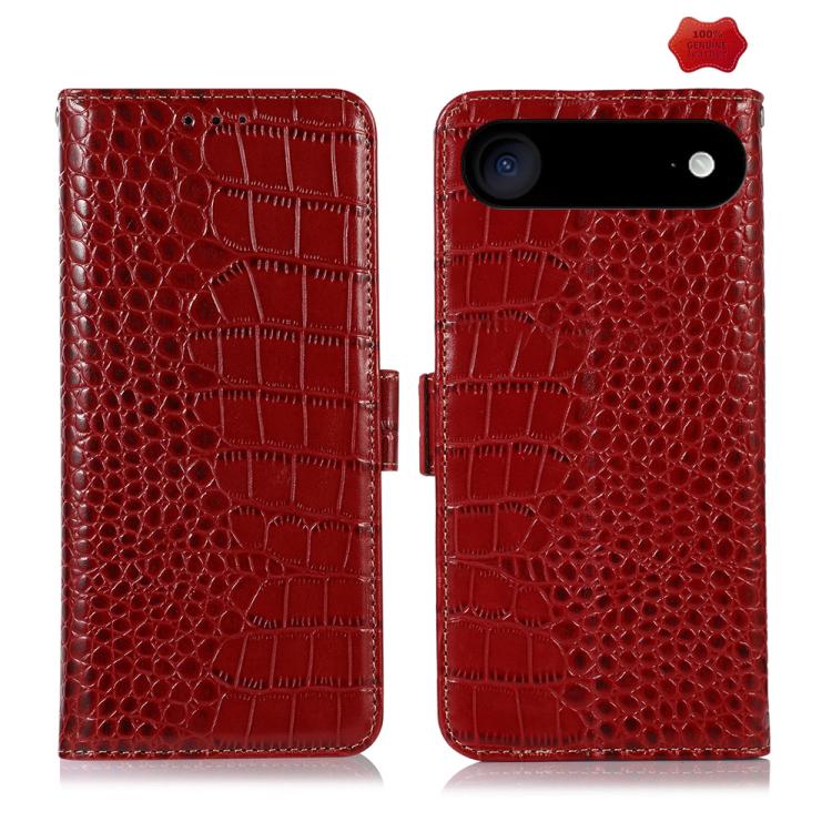 Crocodile Top Layer Cowhide Leather Phone Case, For iPhone 16e, For iPhone 16 Pro Max, For iPhone 16 Pro, For iPhone 16 Plus, For iPhone 16, For iPhone 15 Pro Max