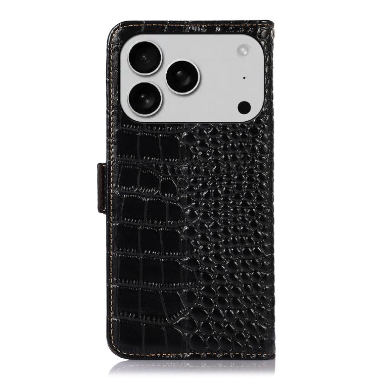 Crocodile Top Layer Cowhide Leather Phone Case, For iPhone 16e, For iPhone 16 Pro Max, For iPhone 16 Pro, For iPhone 16 Plus, For iPhone 16, For iPhone 15 Pro Max