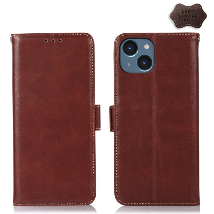 Crazy Horse Top Layer Cowhide Leather Phone Case, For iPhone 16 Plus, For iPhone 16, For iPhone 15 Pro Max, For iPhone 15 Pro, For iPhone 15 Plus, For iPhone 15