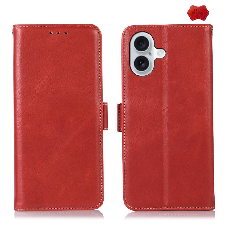 Crazy Horse Top Layer Cowhide Leather Phone Case, For iPhone 17 Pro Max, For iPhone 17 Pro, For iPhone 17, For iPhone 17 Air, For iPhone 16 Pro Max, For iPhone 16 Pro
