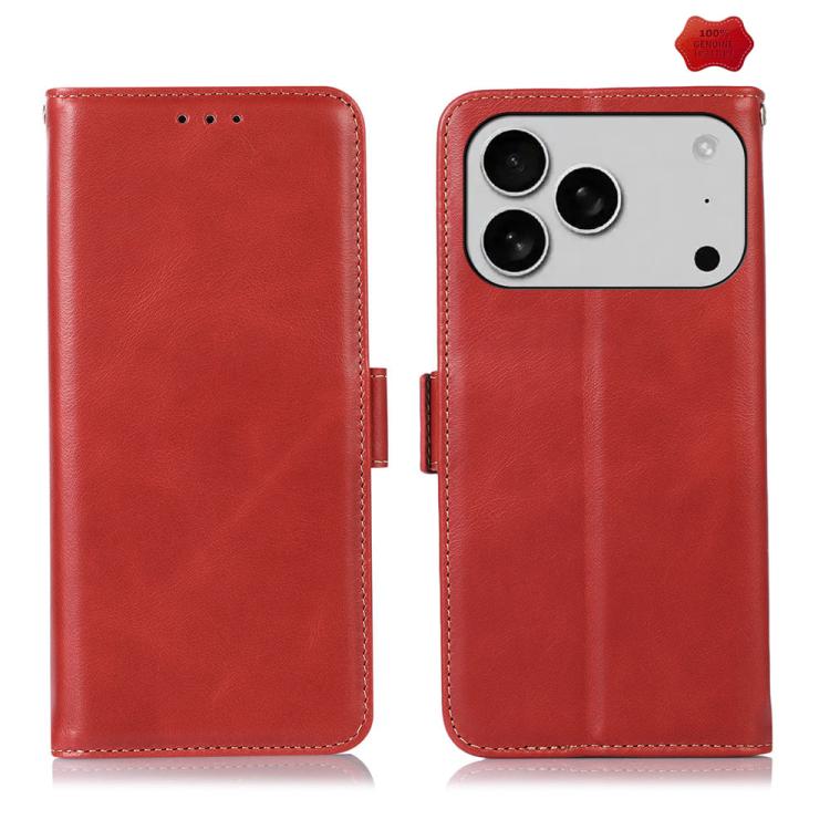 Crazy Horse Top Layer Cowhide Leather Phone Case, For iPhone 17 Pro Max, For iPhone 17 Pro, For iPhone 17, For iPhone 17 Air, For iPhone 16 Pro Max, For iPhone 16 Pro