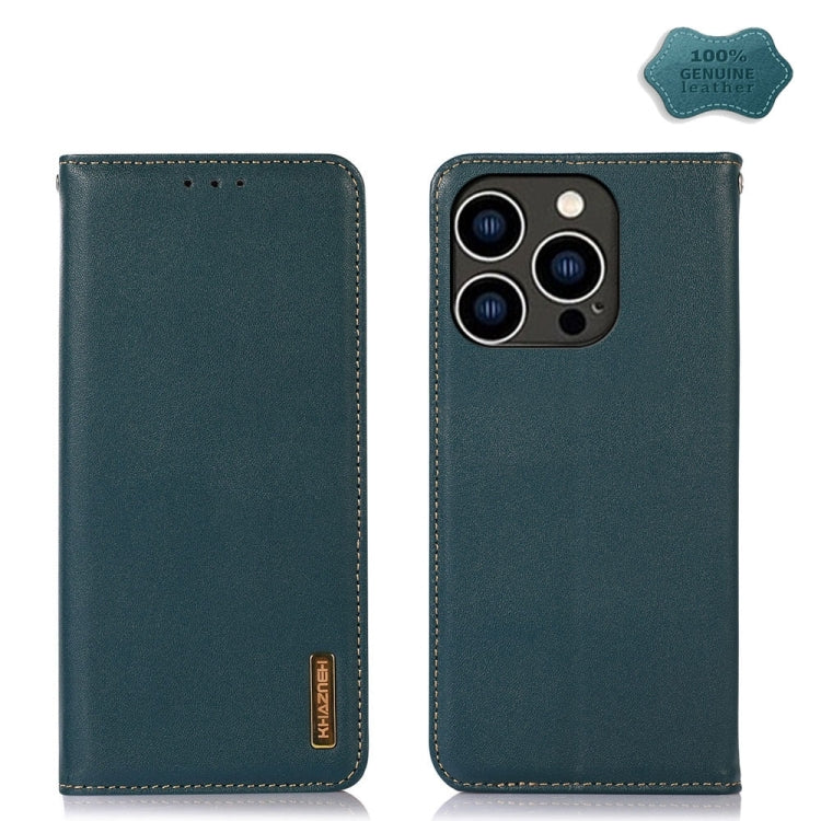 KHAZNEH Nappa Top Layer Cowhide Leather Phone Case, For iPhone 15 Pro, For iPhone 15 Plus, For iPhone 15