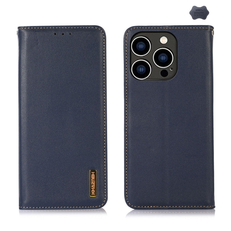 KHAZNEH Nappa Top Layer Cowhide Leather Phone Case, For iPhone 15 Pro, For iPhone 15 Plus, For iPhone 15