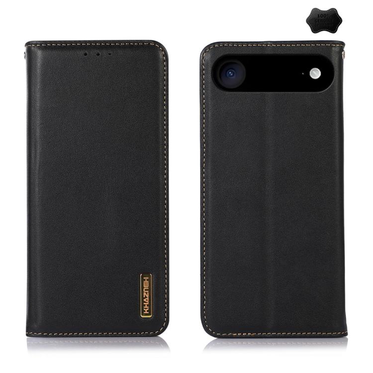 KHAZNEH Nappa Top Layer Cowhide Leather Phone Case, For iPhone 16e, For iPhone 16 Pro Max, For iPhone 16 Pro, For iPhone 16 Plus, For iPhone 16, For iPhone 15 Pro Max