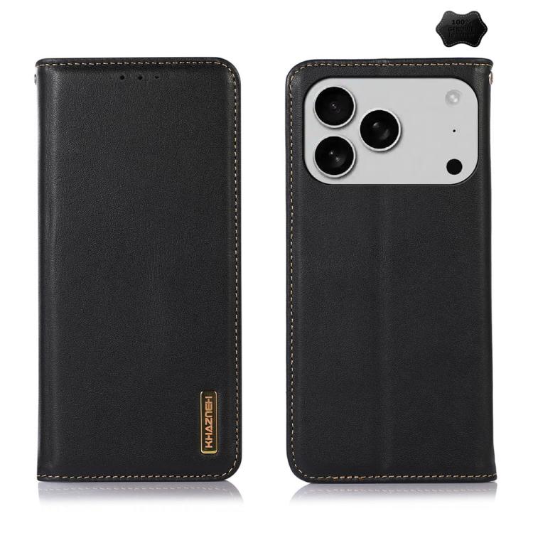 KHAZNEH Nappa Top Layer Cowhide Leather Phone Case, For iPhone 16e, For iPhone 16 Pro Max, For iPhone 16 Pro, For iPhone 16 Plus, For iPhone 16, For iPhone 15 Pro Max