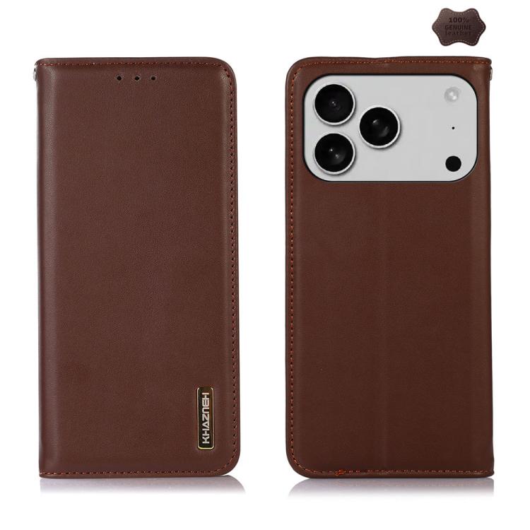 KHAZNEH Nappa Top Layer Cowhide Leather Phone Case, For iPhone 16e, For iPhone 16 Pro Max, For iPhone 16 Pro, For iPhone 16 Plus, For iPhone 16, For iPhone 15 Pro Max