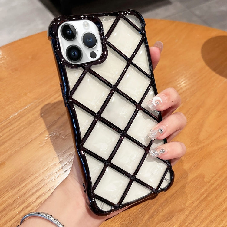 3D Diamond Lattice Laser Engraving Phone Case, For iPhone 14 / 13, For iPhone 15 Pro Max, For iPhone 14 Pro, For iPhone 15 Pro