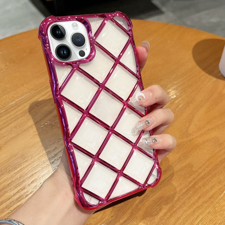 3D Diamond Lattice Laser Engraving Phone Case, For iPhone 14 / 13, For iPhone 15 Pro Max, For iPhone 14 Pro, For iPhone 15 Pro