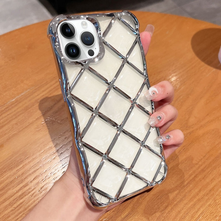 3D Diamond Lattice Laser Engraving Phone Case, For iPhone 14 / 13, For iPhone 15 Pro Max, For iPhone 14 Pro, For iPhone 15 Pro