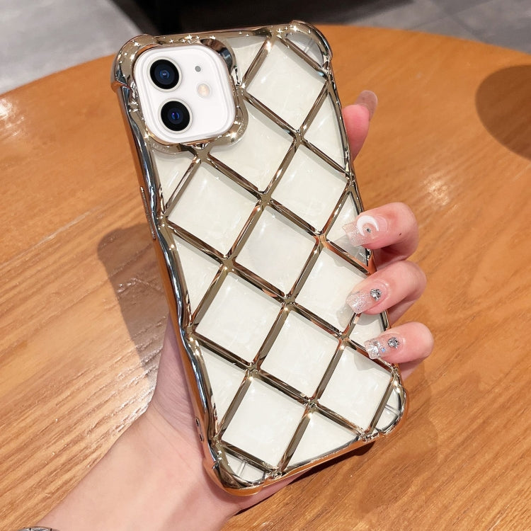 3D Diamond Lattice Laser Engraving Phone Case, For iPhone 11