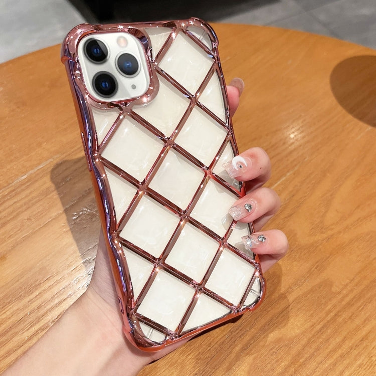 3D Diamond Lattice Laser Engraving Phone Case, For iPhone 13 Pro, For iPhone 12 / 12 Pro, For iPhone 12 Pro Max, For iPhone 11 Pro Max
