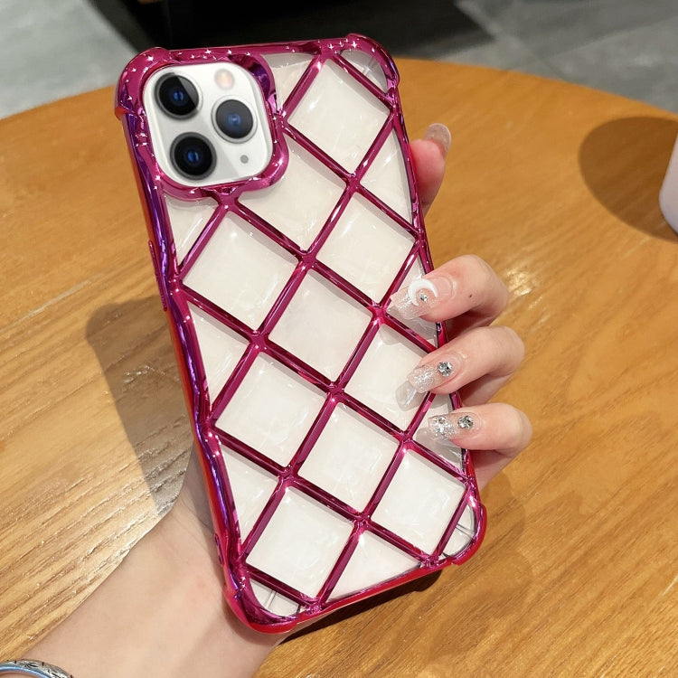 3D Diamond Lattice Laser Engraving Phone Case, For iPhone 13 Pro, For iPhone 12 / 12 Pro, For iPhone 12 Pro Max, For iPhone 11 Pro Max