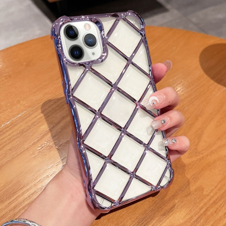 3D Diamond Lattice Laser Engraving Phone Case, For iPhone 13 Pro, For iPhone 12 / 12 Pro, For iPhone 12 Pro Max, For iPhone 11 Pro Max