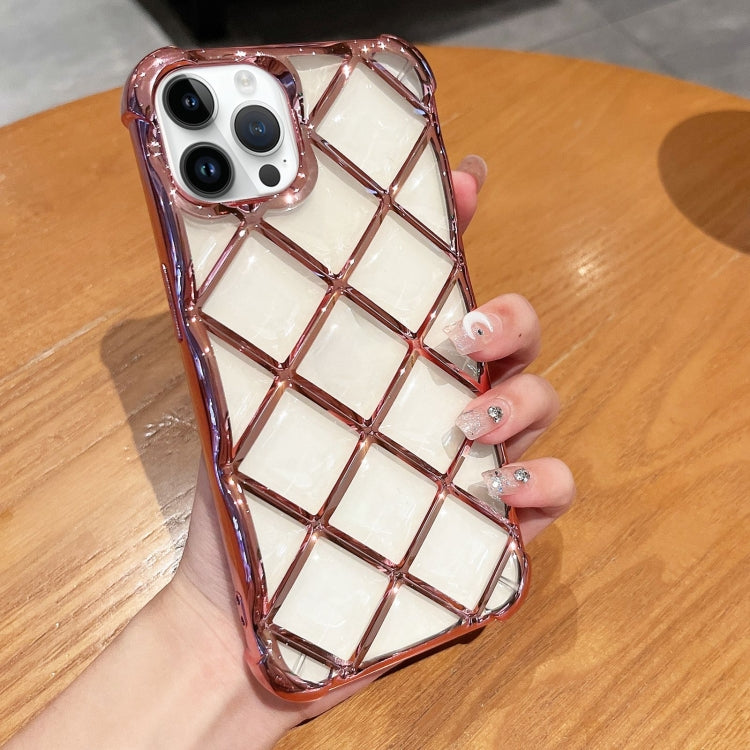 3D Diamond Lattice Laser Engraving Phone Case, For iPhone 14 / 13, For iPhone 15 Pro Max, For iPhone 14 Pro, For iPhone 15 Pro