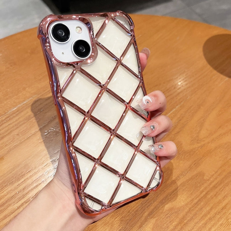 3D Diamond Lattice Laser Engraving Phone Case, For iPhone 14 Pro Max, For iPhone 15 Plus, For iPhone 13 Pro Max, For iPhone 15