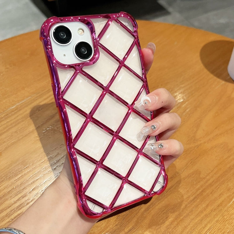 3D Diamond Lattice Laser Engraving Phone Case, For iPhone 14 Pro Max, For iPhone 15 Plus, For iPhone 13 Pro Max, For iPhone 15