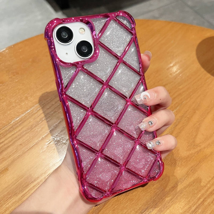 3D Diamond Lattice Laser Engraving Glitter Paper Phone Case, For iPhone 14 / 13, For iPhone 15 Pro Max, For iPhone 14 Pro, For iPhone 15 Pro