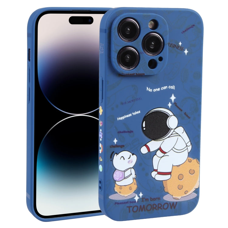 Astronaut Pattern Frosted TPU Phone Case, For iPhone 14 Plus, For iPhone 14, For iPhone 14 Pro, For iPhone 14 Pro Max, For iPhone SE 2022 / SE 2020 / 8 / 7, For iPhone 13 Pro Max, For iPhone 13 Pro, For iPhone 13
