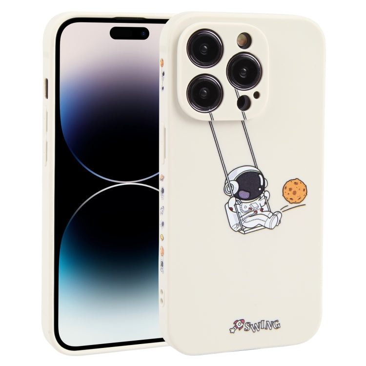 Astronaut Swinging Pattern TPU Phone Case, For iPhone 14 Plus, For iPhone 14, For iPhone 14 Pro, For iPhone 14 Pro Max, For iPhone SE 2022 / SE 2020 / 8 / 7, For iPhone 13 Pro Max, For iPhone 13 Pro, For iPhone 13