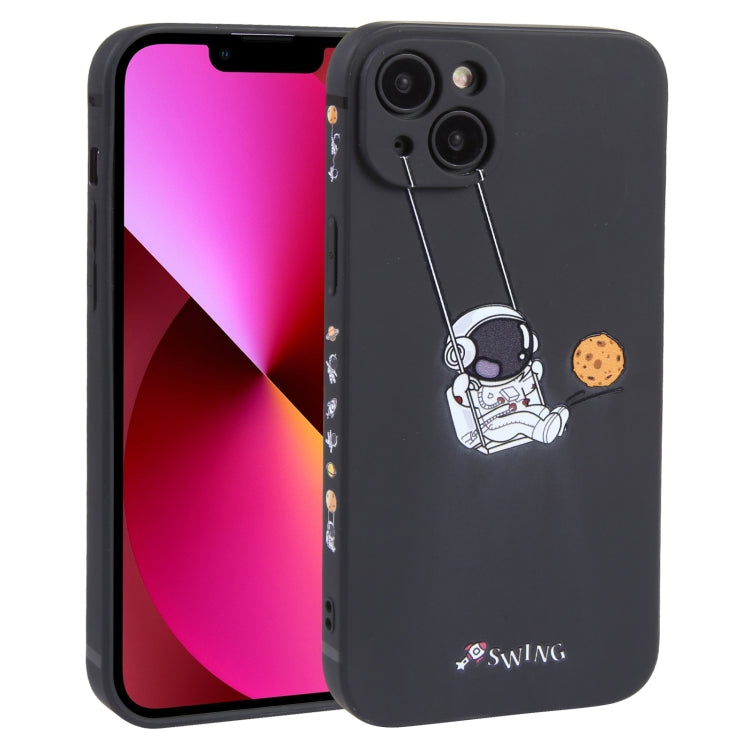 Astronaut Swinging Pattern TPU Phone Case, For iPhone 14 Plus, For iPhone 14, For iPhone 14 Pro, For iPhone 14 Pro Max, For iPhone SE 2022 / SE 2020 / 8 / 7, For iPhone 13 Pro Max, For iPhone 13 Pro, For iPhone 13