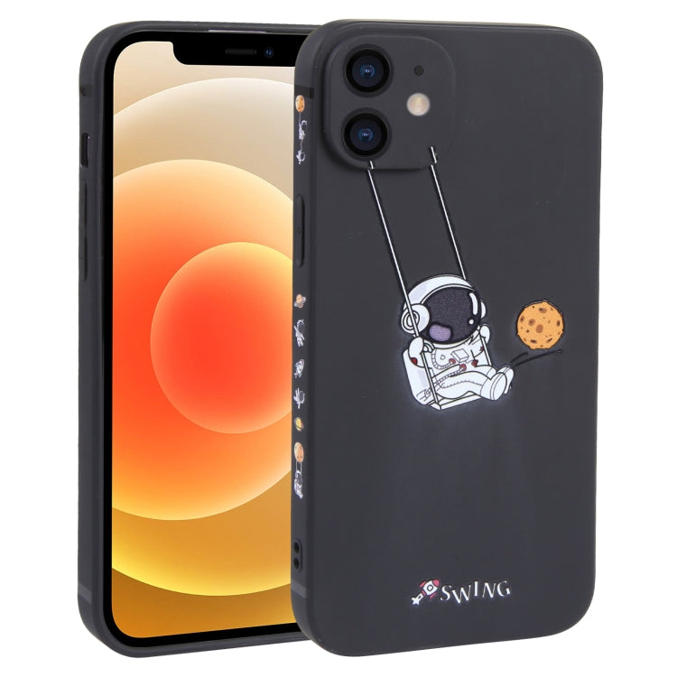 Astronaut Swinging Pattern TPU Phone Case, For iPhone 13 mini, For iPhone 12, For iPhone 12 Pro Max, For iPhone 12 Pro, For iPhone 12 mini, For iPhone 11 Pro Max, For iPhone 11, For iPhone 11 Pro