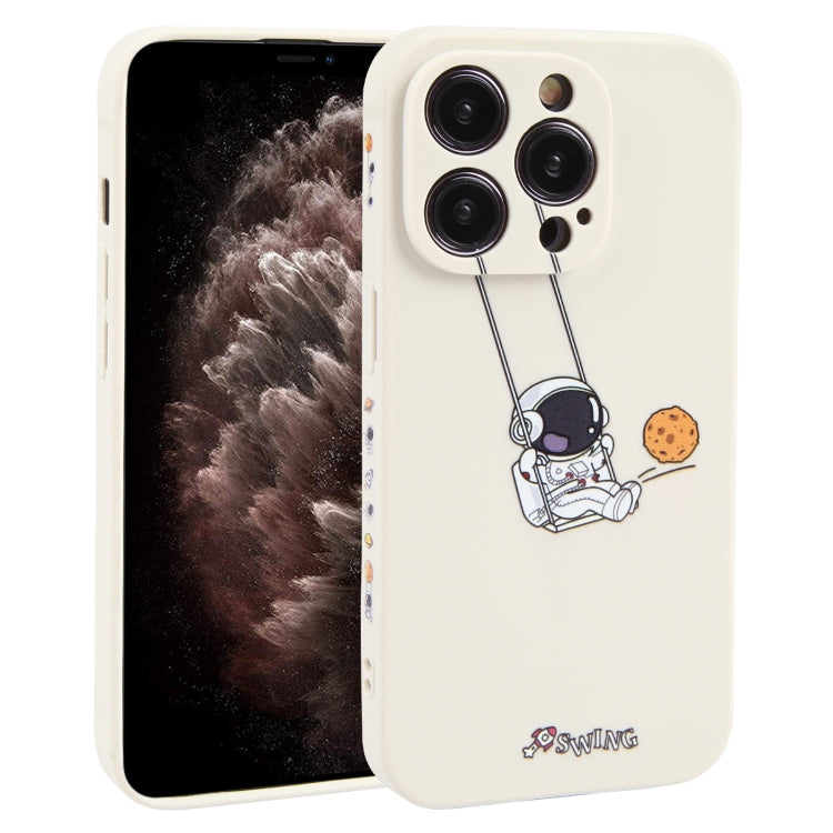 Astronaut Swinging Pattern TPU Phone Case, For iPhone 13 mini, For iPhone 12, For iPhone 12 Pro Max, For iPhone 12 Pro, For iPhone 12 mini, For iPhone 11 Pro Max, For iPhone 11, For iPhone 11 Pro