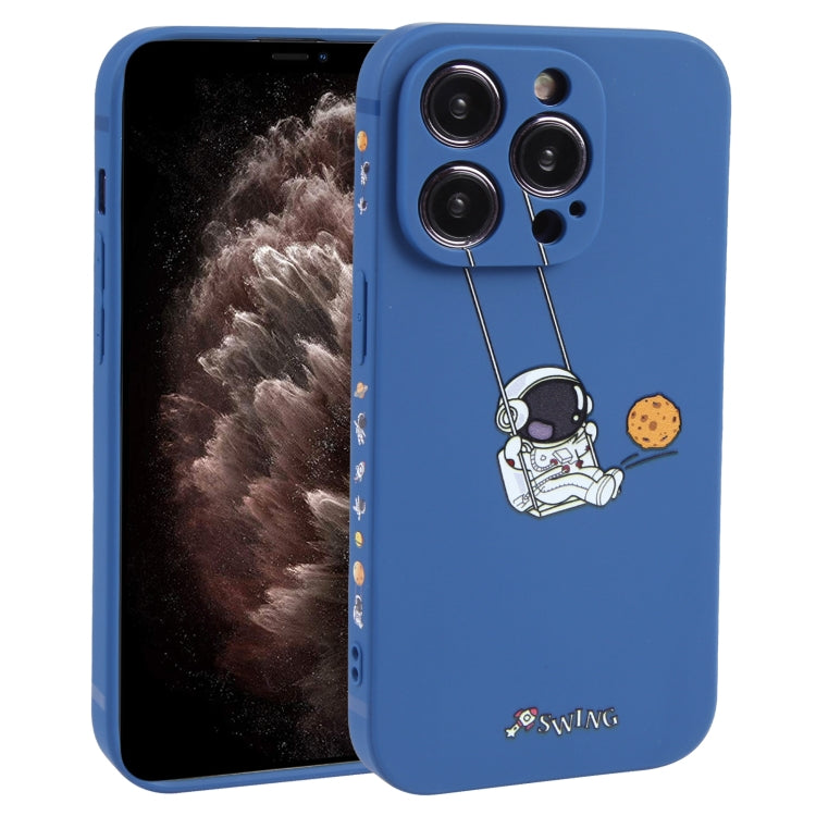 Astronaut Swinging Pattern TPU Phone Case, For iPhone 13 mini, For iPhone 12, For iPhone 12 Pro Max, For iPhone 12 Pro, For iPhone 12 mini, For iPhone 11 Pro Max, For iPhone 11, For iPhone 11 Pro