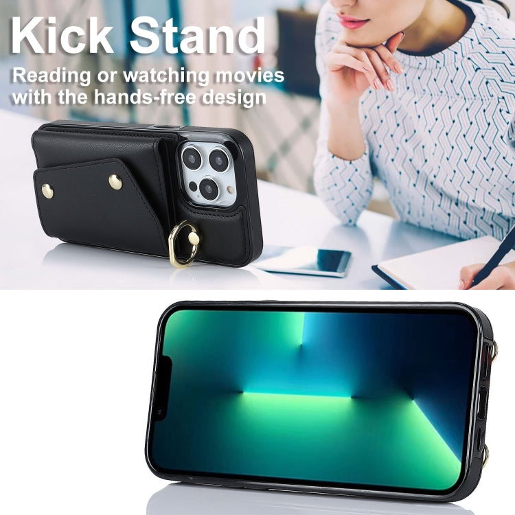 Zipper Card Bag Phone Case with Dual Lanyard, For iPhone 13 Pro Max, For iPhone 13 Pro, For iPhone 13, For iPhone 13 mini