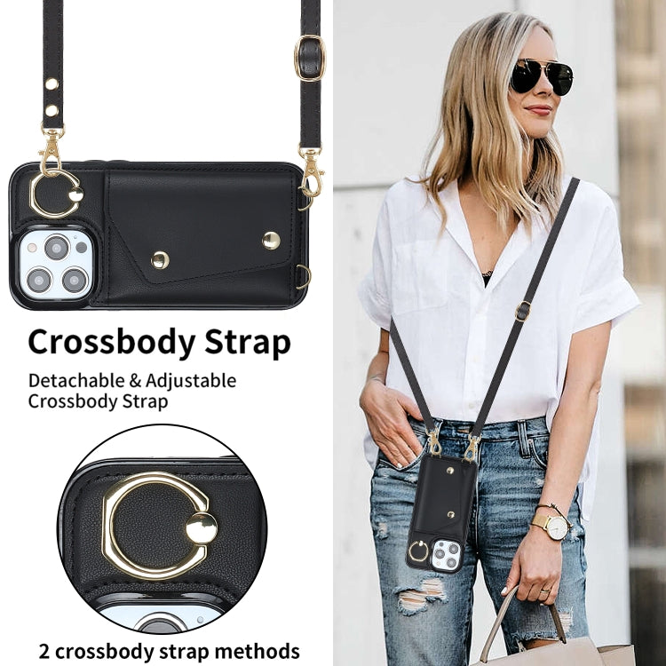 Zipper Card Bag Phone Case with Dual Lanyard, For iPhone 13 Pro Max, For iPhone 13 Pro, For iPhone 13, For iPhone 13 mini
