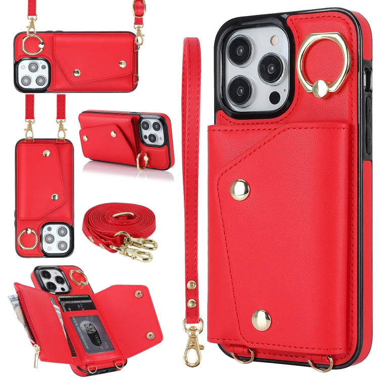 Zipper Card Bag Phone Case with Dual Lanyard, For iPhone 13 Pro Max, For iPhone 13 Pro, For iPhone 13, For iPhone 13 mini