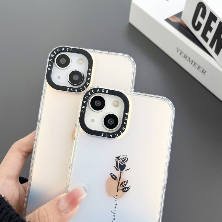 Double-sided Film Print Rose Phone Case, For iPhone 14 Plus, For iPhone 14, For iPhone 14 Pro, For iPhone 14 Pro Max, For iPhone 13 Pro Max, For iPhone 13 Pro, For iPhone 13, For iPhone 12, For iPhone 12 Pro Max, For iPhone 12 Pro, For iPhone 11 Pro Ma...