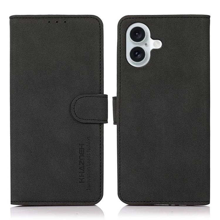 KHAZNEH Matte Texture Leather Phone Case, For iPhone 16e, For iPhone 16 Pro Max, For iPhone 16 Pro, For iPhone 16 Plus, For iPhone 16, For iPhone 15 Pro Max