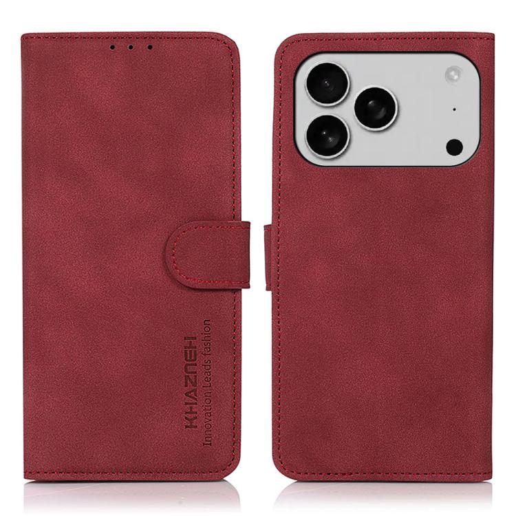KHAZNEH Matte Texture Leather Phone Case, For iPhone 16e, For iPhone 16 Pro Max, For iPhone 16 Pro, For iPhone 16 Plus, For iPhone 16, For iPhone 15 Pro Max