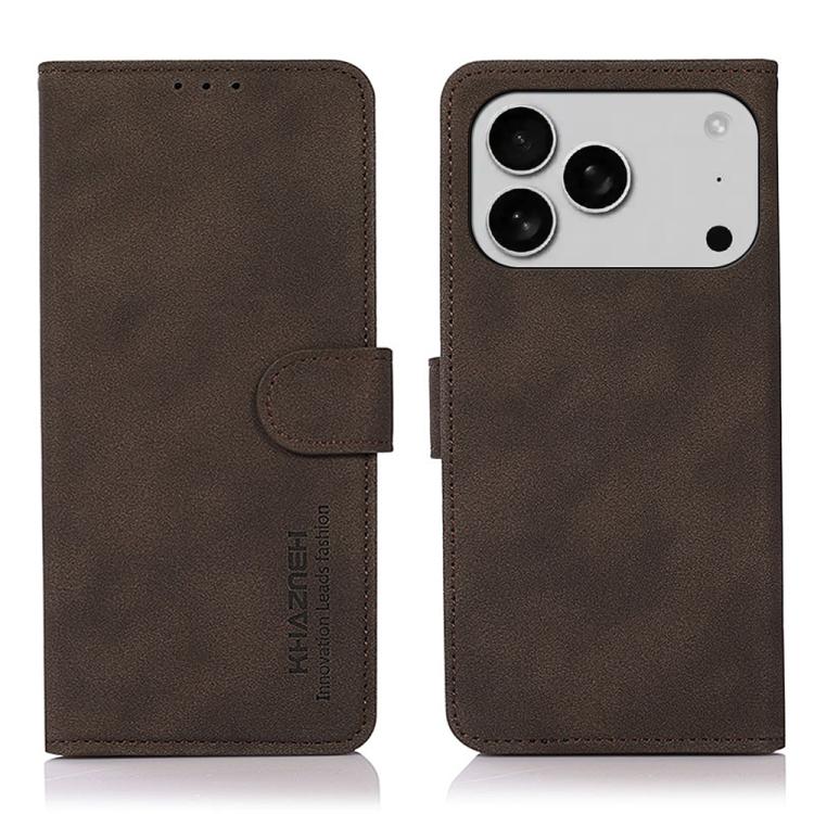 KHAZNEH Matte Texture Leather Phone Case, For iPhone 16e, For iPhone 16 Pro Max, For iPhone 16 Pro, For iPhone 16 Plus, For iPhone 16, For iPhone 15 Pro Max