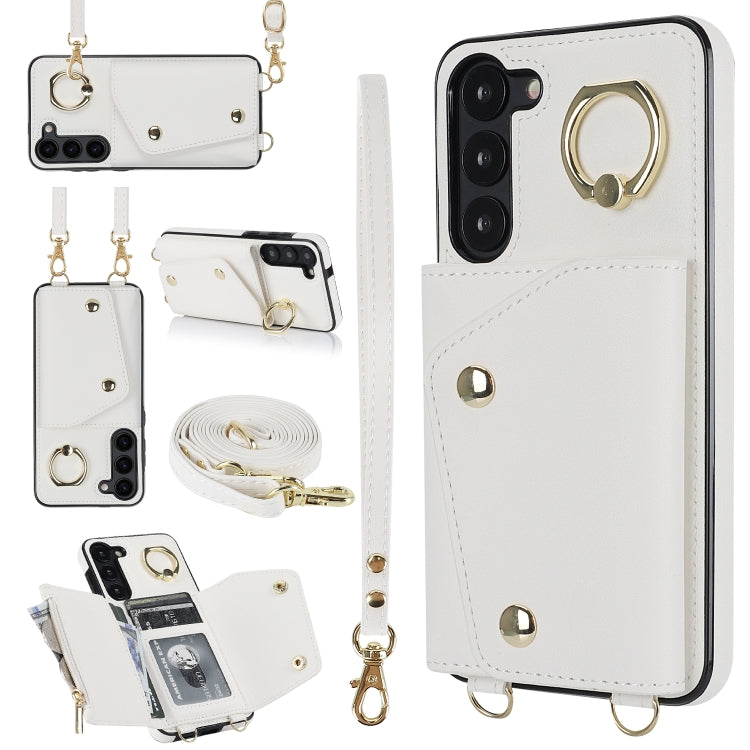 Étui portefeuille zippé avec double cordon pour Samsung Galaxy A14 5G/4G, Samsung Galaxy A54 5G, Samsung Galaxy S23 Ultra 5G et Samsung Galaxy S23 5G