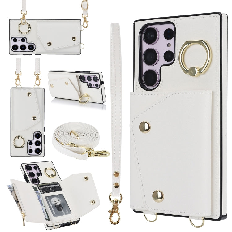 Étui portefeuille zippé avec double cordon pour Samsung Galaxy A14 5G/4G, Samsung Galaxy A54 5G, Samsung Galaxy S23 Ultra 5G et Samsung Galaxy S23 5G