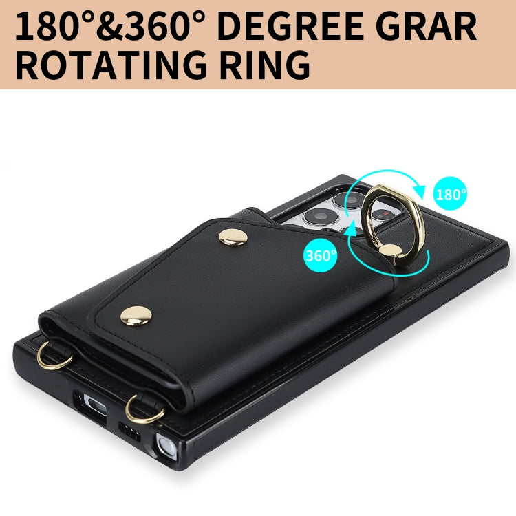 Zipper Card Bag Phone Case with Dual Lanyard, For Samsung Galaxy S22 Ultra 5G, For Samsung Galaxy S22+ 5G, For Samsung Galaxy S22 5G, For Samsung Galaxy S21 FE 5G