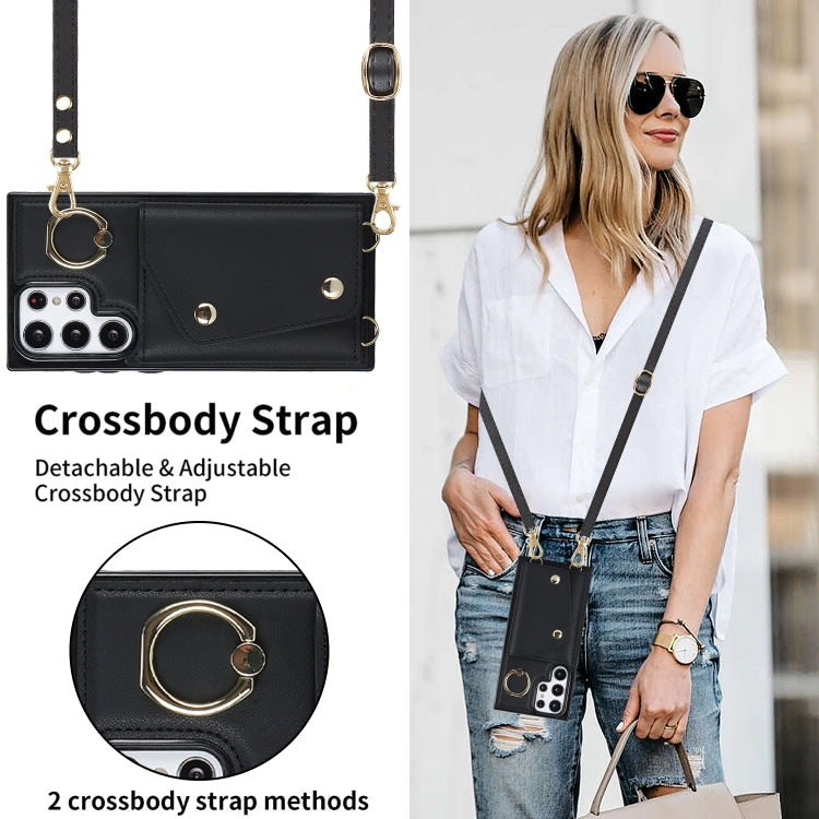 Zipper Card Bag Phone Case with Dual Lanyard, For Samsung Galaxy S22 Ultra 5G, For Samsung Galaxy S22+ 5G, For Samsung Galaxy S22 5G, For Samsung Galaxy S21 FE 5G