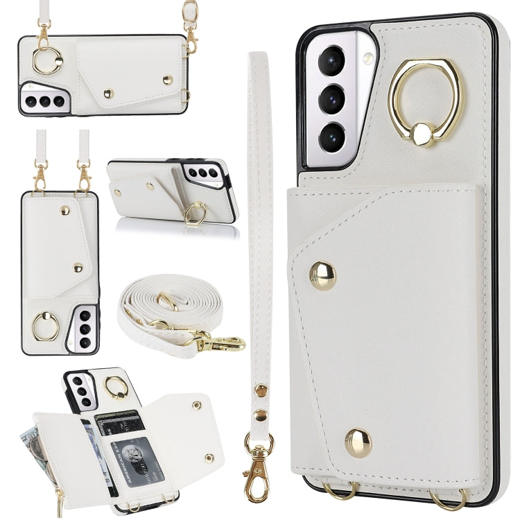 Zipper Card Bag Phone Case with Dual Lanyard, For Samsung Galaxy S21 5G, For Samsung Galaxy S21+ 5G, For Samsung Galaxy S21 Ultra 5G